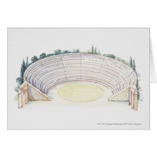 Cartão Ilustração do anfiteatro romano