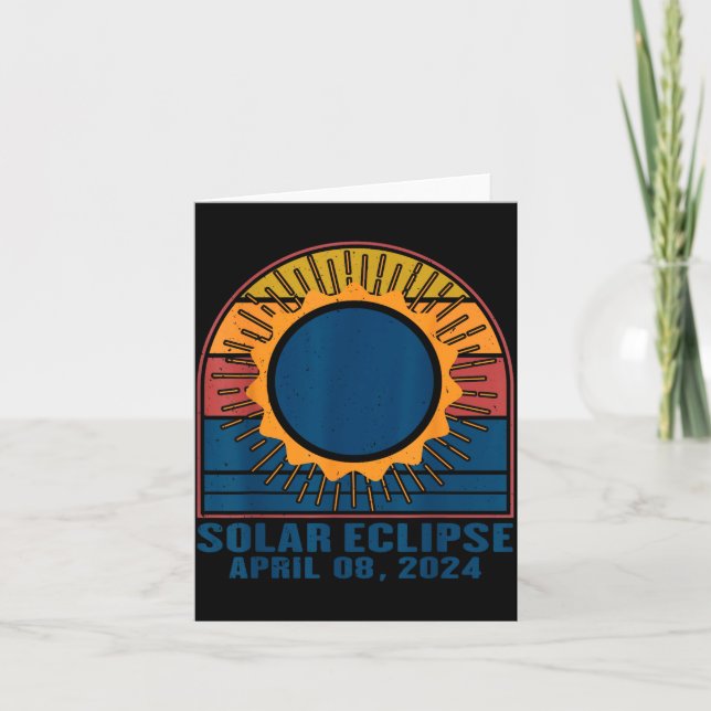 Cartão Ilustração do Eclipse Solar Total do Eclipse Solar (Frente)