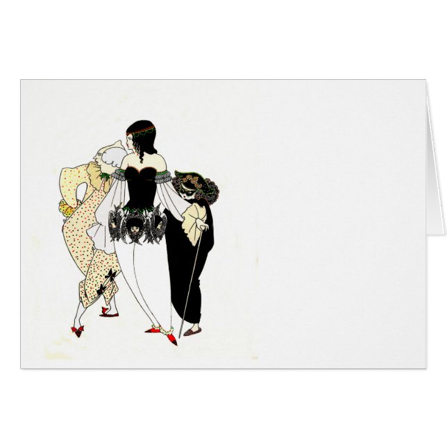 Cartão Ilustração do Masque da Morte Vermelha (Frente Horizontal)