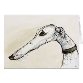 Cartão Ilustração do retrato do galgo