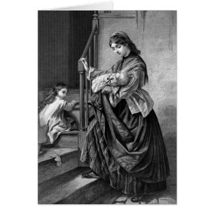 Cartão Ilustração do Victorian do vintage das "horas de