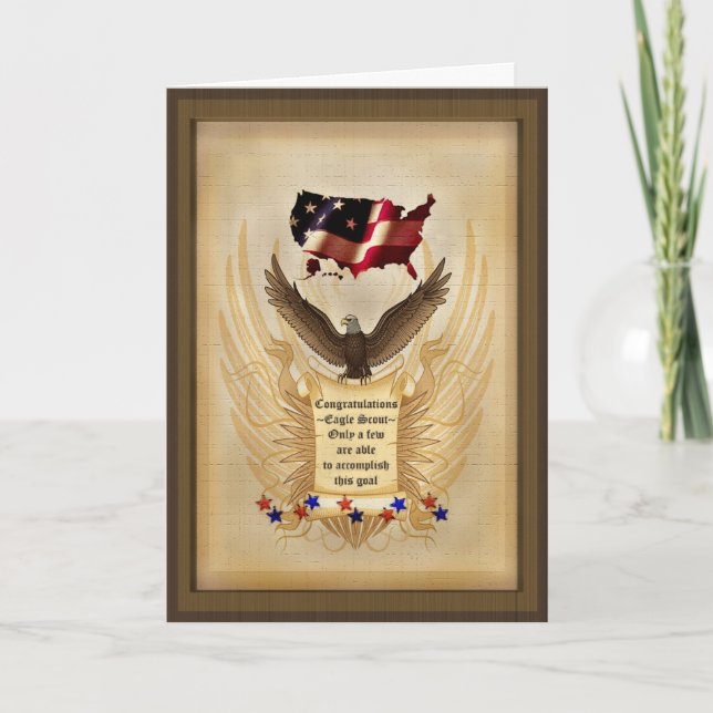 Cartão Ilustração - Eagle - EUA - prémio de mérito (Frente)