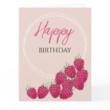 Ilustração em Aquarela de Frambosas Rosa Fofa