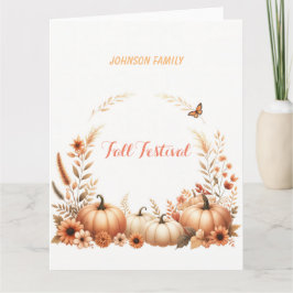 Cartão Ilustração em aquarela Festival de Outono