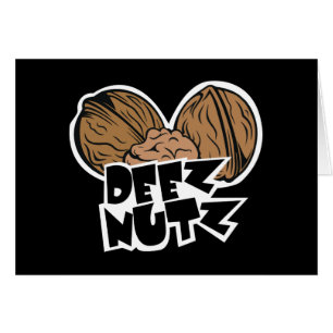 Cartão Ilustração engraçada de Deez Nutz