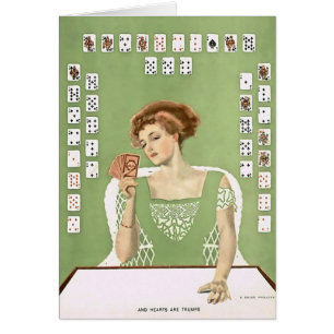 Cartão Ilustração 'Fadeaway Girl' de Coles Phillips “Cora