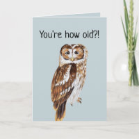 Ilustração Funny Owl Personalizada Aniversário