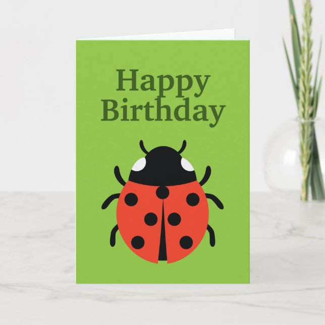 Cartão Ilustração Ladybug (Frente)