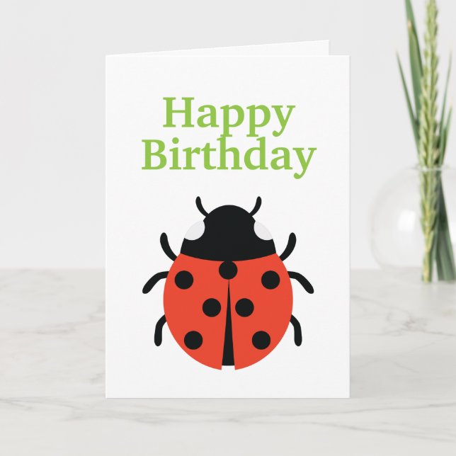 Cartão Ilustração Ladybug (Frente)