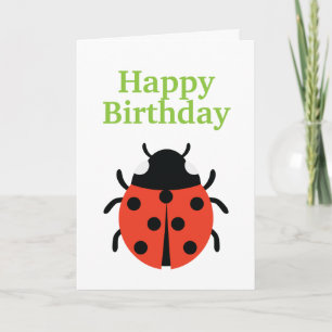 Cartão Ilustração Ladybug