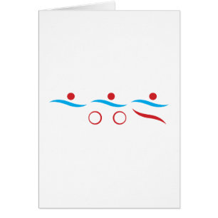 Cartão Ilustração legal do logotipo Triathlon