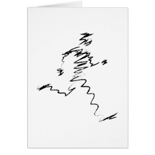 Cartão Ilustração legal do Runner