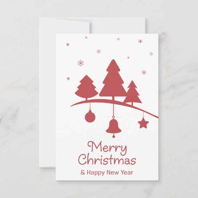 Cartão Ilustração perfeita de Natal. (Frente)