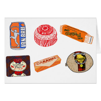 Cartão Ilustrações da comida do divertimento de Scotland