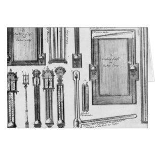 Cartão Ilustrações dos barómetros e da vista