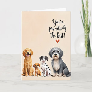 Cartão Ilustrado do Dia dos Pais de Cachorro