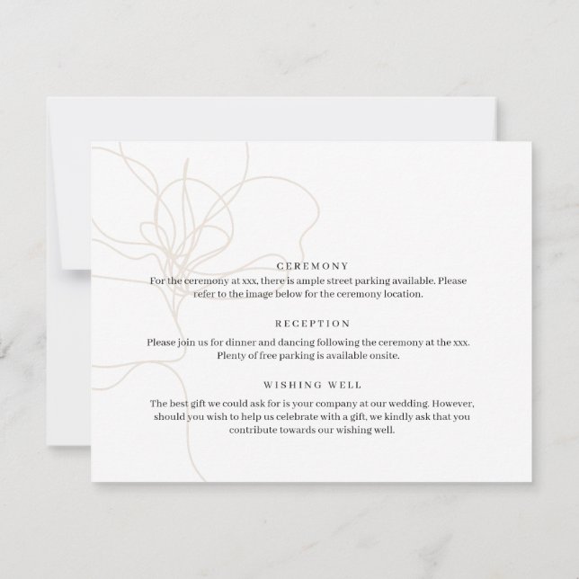 Cartão ilustrado para flores desenhadas à mão (Verso)