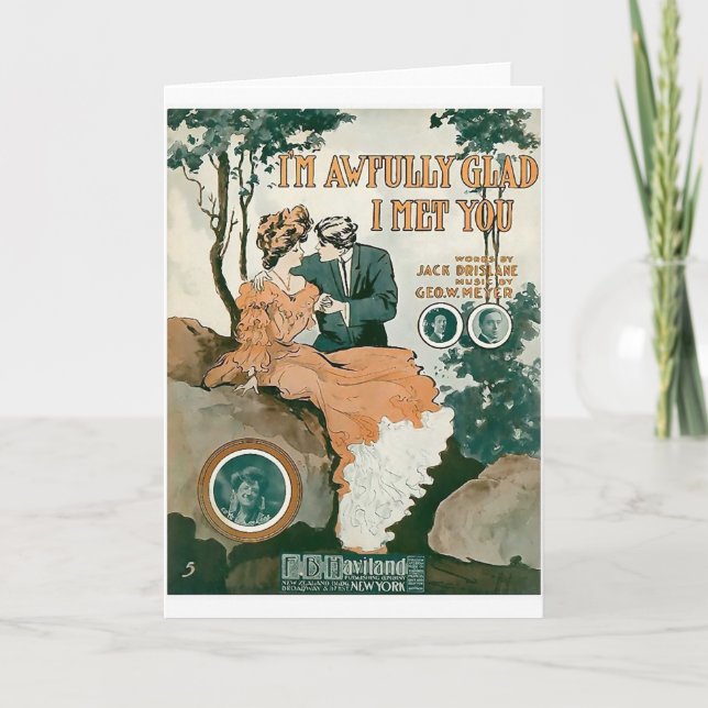Cartão I'm Awful Glad I Met You (Frente)