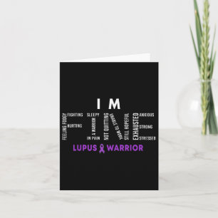 Cartão Im Fine Lupus Warrior Lupus Awarness Mês Roxo