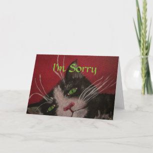 Cartão I'm sorry cat card