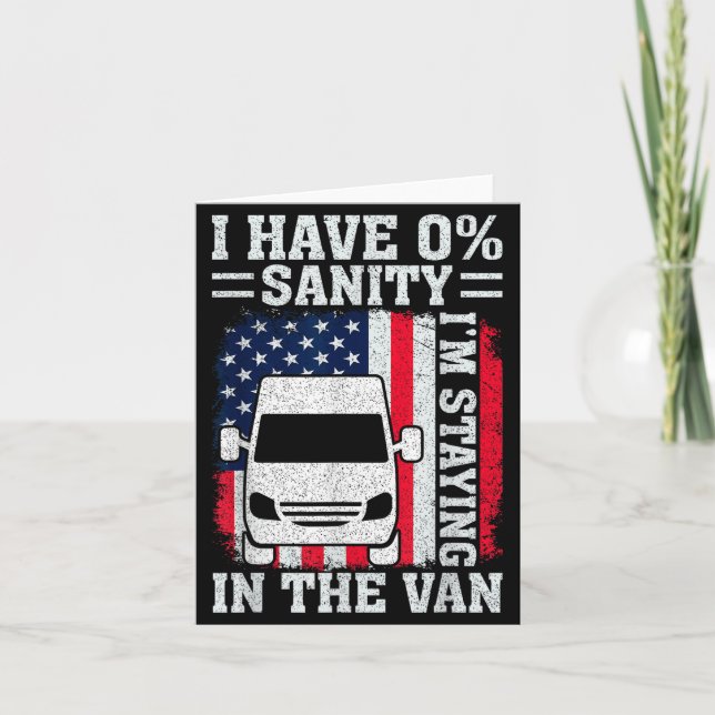 Cartão I'm Staying In Tha Van Phasmophobia Funny Man Wome (Frente)