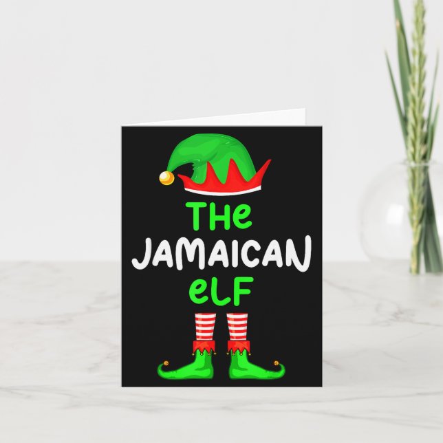 Cartão I'm The Jamaican Elf Jamaica Christmas Funny Pajam (Frente)