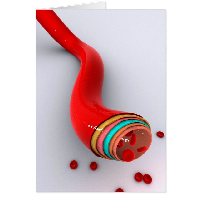 Cartão Imagem Conceitual De Um Vaso Sanguíneo (Frente)