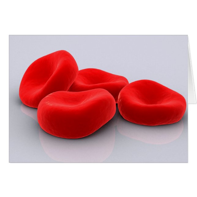 Cartão Imagem Conceitual Dos Glóbulos Vermelhos (Frente Horizontal)