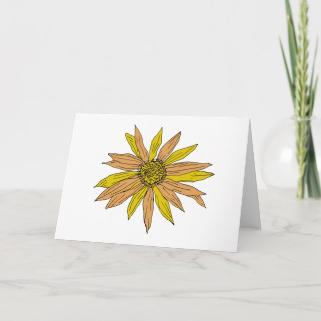 Cartão Imagem da Flor Daisy (Frente)