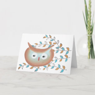 Cartão Imagem de Birthday Card Owl