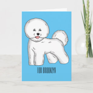 Cartão Imagem de desenho animado de cachorro de frise de