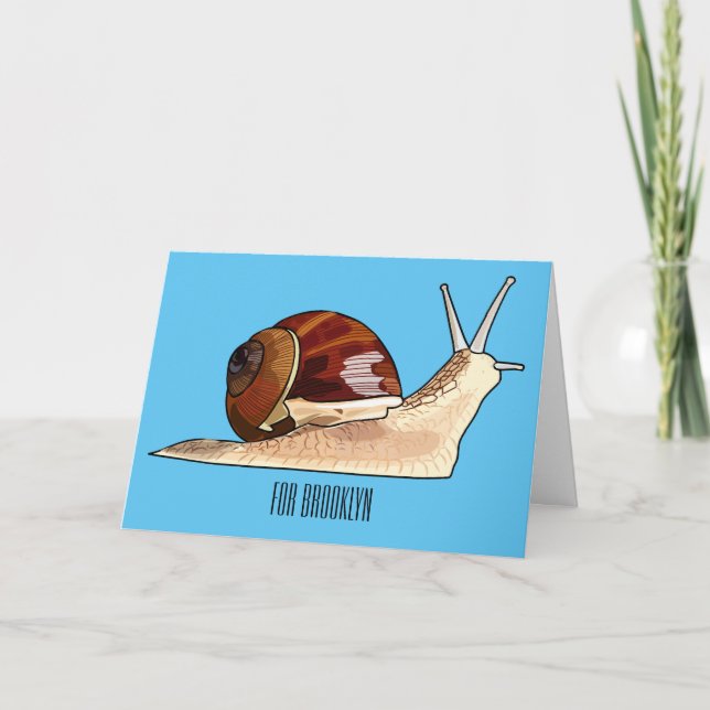 Cartão Imagem de desenho em caracol (Frente)