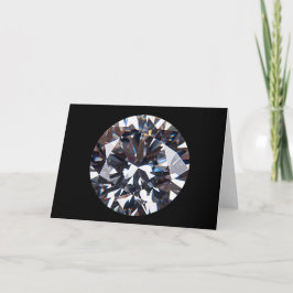 Cartão Imagem de Gem de Diamante Elegante Facultada