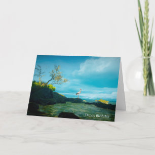 Cartão Imagem de Heron da cinza para o Aniversário