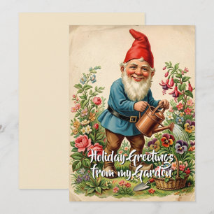 Cartão Imagem de recorte vintage - GNOMOS DE JARDIM 10