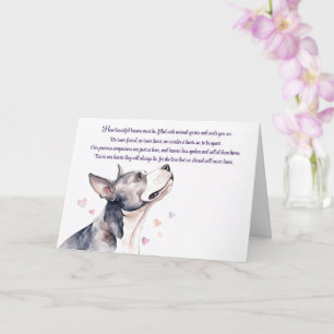 Cartão Imagem de simpatia para Pitbull com memorial