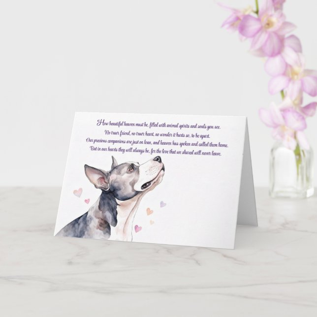 Cartão Imagem de simpatia para Pitbull com memorial  (Orquídea)