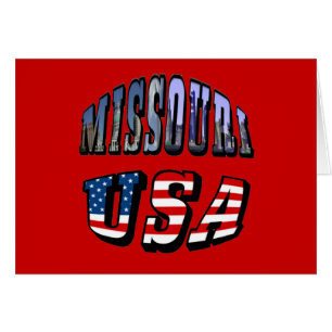Cartão Imagem do Missouri e texto dos EUA