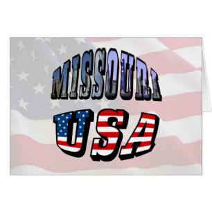 Cartão Imagem do Missouri e texto dos EUA