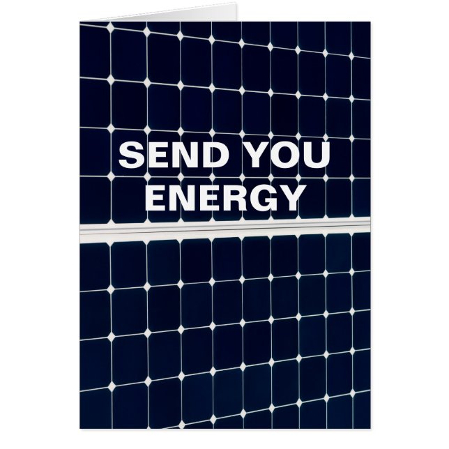 Cartão Imagem engraçada de um painel de energia solar (Frente)