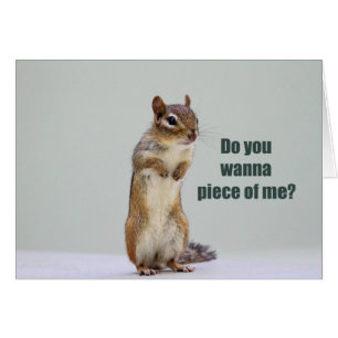 Cartão Imagem engraçada do Chipmunk