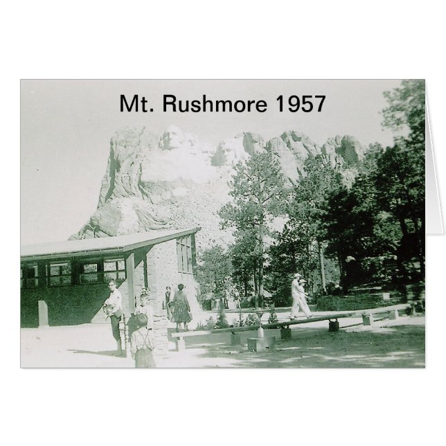 Cartão Imagem histórica do Monte Rushmore (Frente Horizontal)