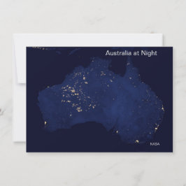 Cartão Imagem por Satélite NASA Austrália à noite