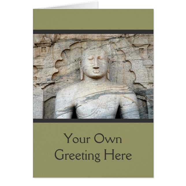 Cartão Imagem sereno de Buddha (Frente)