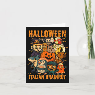 Cartão Imagens do Brainrot Italiano Caracteres do Hallowe