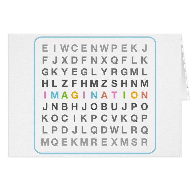 Cartão Imaginação na Quebra-cabeça (Frente Horizontal)