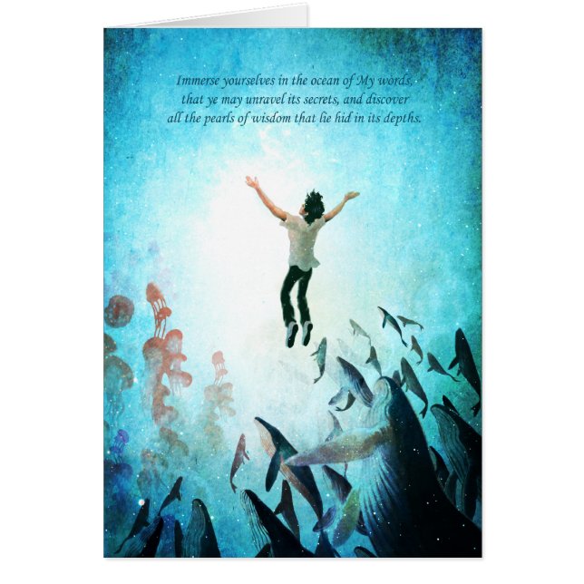 Cartão Imerja o oceano (Frente)