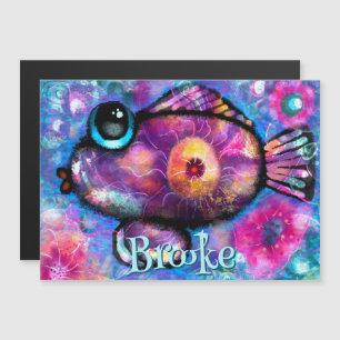 Cartão Imitável Personalizado De Peixes De Olhos G