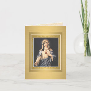 Cartão Immaculate Heart of Virgin Mary Greeting Card