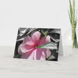 Cartão Impaciente cor-de-rosa